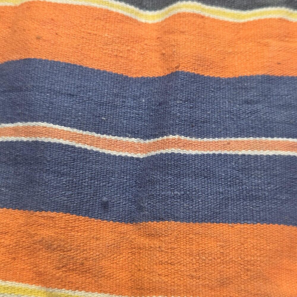 Handmade Multicolor Striped Kitchen Apron with Pink Trim - Picture 11 of 11
